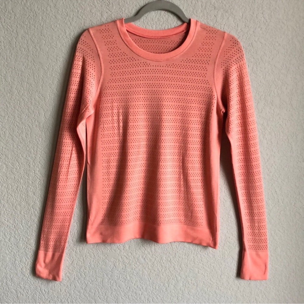 lululemon athletica Coral Long Sleeve Top Swiftly Breeze